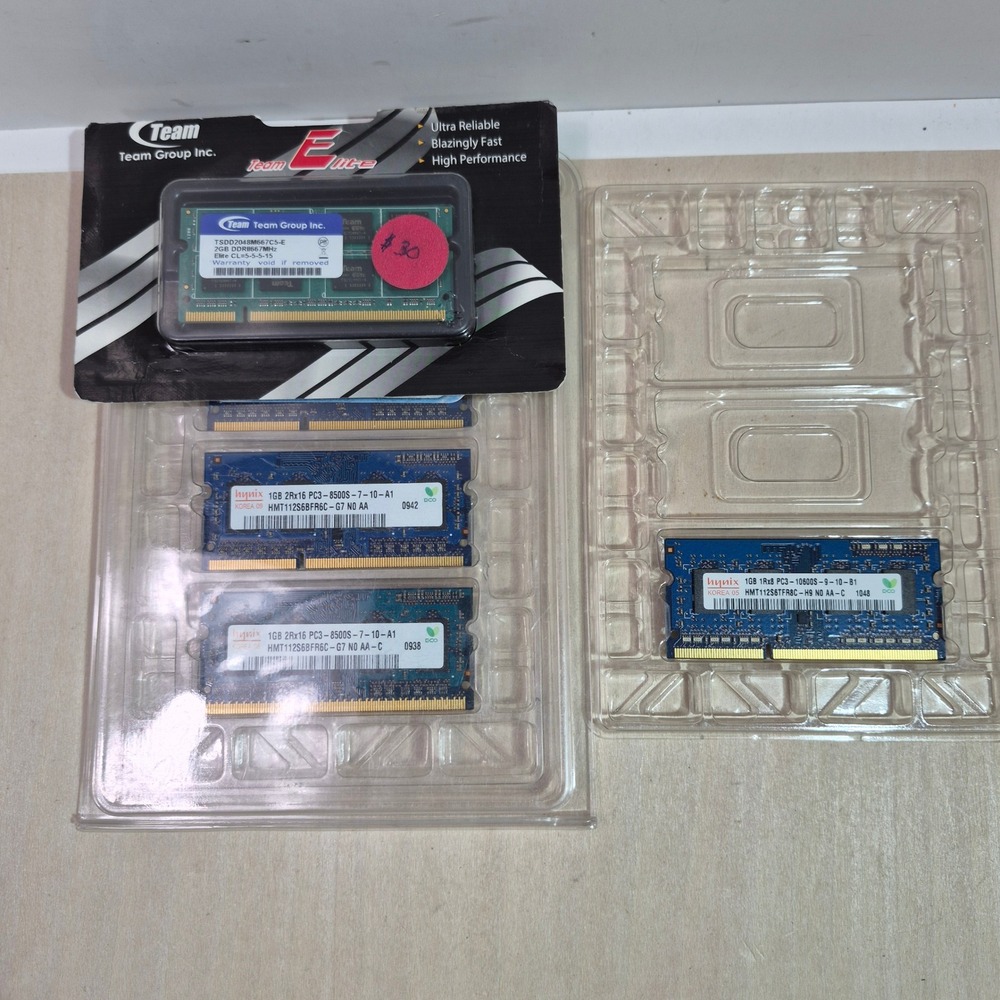 Team Group Inc Elite 2GB DDRII 667MHz RAM 4GB Total Hynix‎ PC3 8500S 10600S